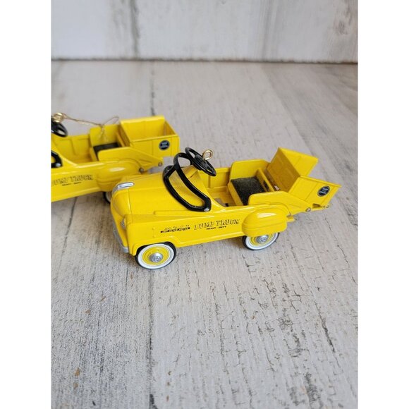 Hallmark 1997 Murray dump truck yellow ornament Xmas set - Picture 2 of 7